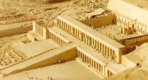 پرسپکتیو معبد مقیره حتشپ سوت در معماری مصر