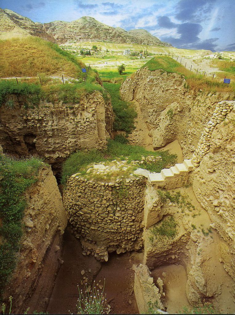 پی های سنگی به جای مانده از شهر اریحا