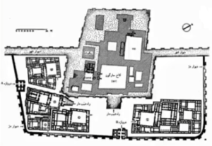 پلان بخش حکومتی ارگ سارگون دوم معماری اشوریان