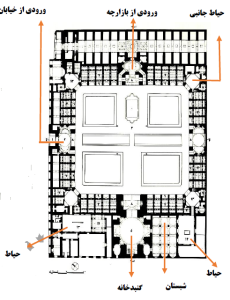 پلان مدرسه شاه اصفهان