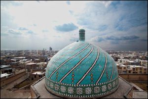 کاشی کاری گنبد مسجد جامع قزوین